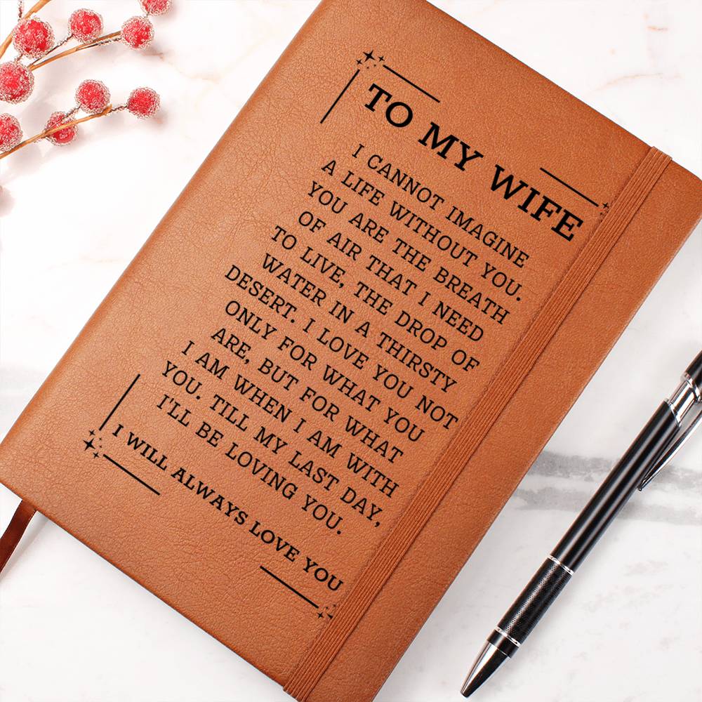 Wife Gifts - I cannot imagine a life without you. You are the breath of air that I need to live, the drop of water in a thirsty desert