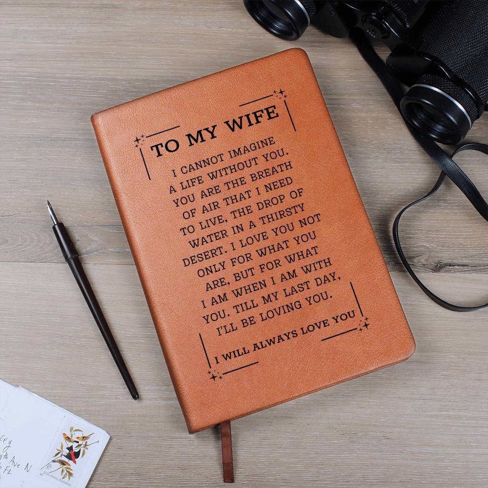 Wife Gifts - I cannot imagine a life without you. You are the breath of air that I need to live, the drop of water in a thirsty desert