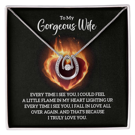 Wife Gifts - Every time I see you, I could feel a little flame in my heart lighting up.