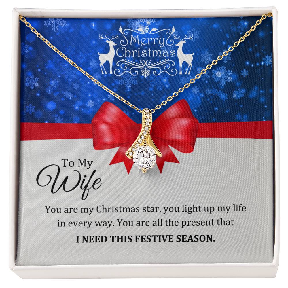 Wife Gifts - You are my Christmas star, you light up my life in every way. You are all the present that I need this festive season