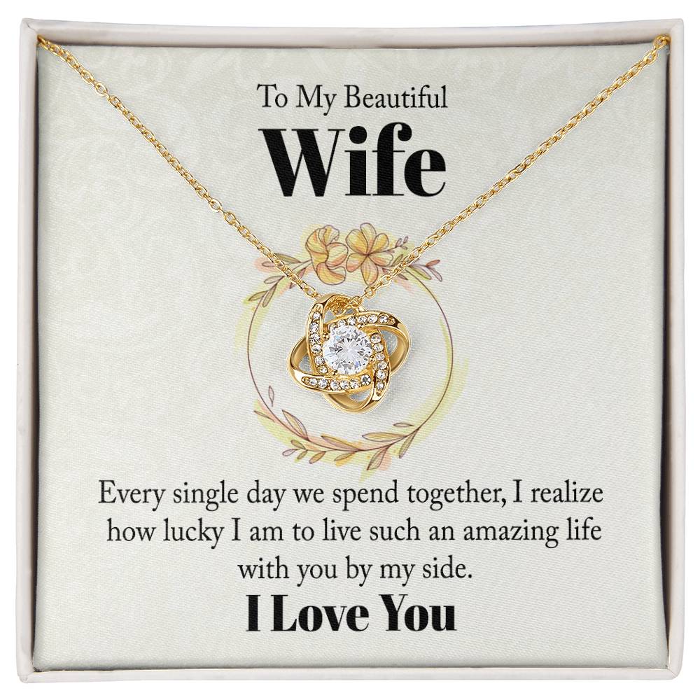 Wife Gifts - Every single day we spent together, I realize how lucky I am to live such an amazing life with you by my side