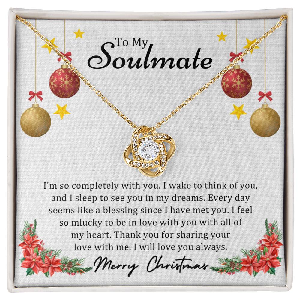 To Soulmate, Christmas Gifts, I'm So Completely With You, Love Knot Necklace