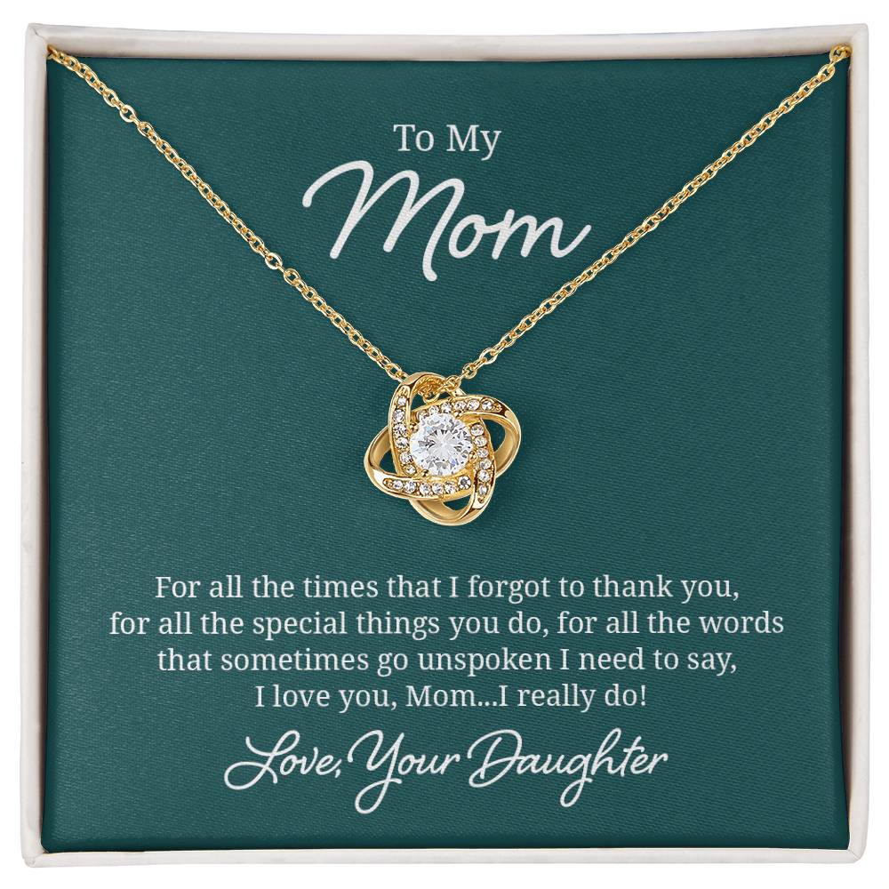 018 - TO MOM FROM DAUGHTER - LOVE KNOT NECKLACE