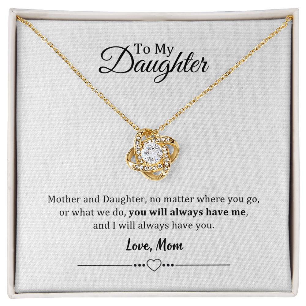 002 - TO DAUGHTER FROM MOM - LOVE KNOT NECKLACE