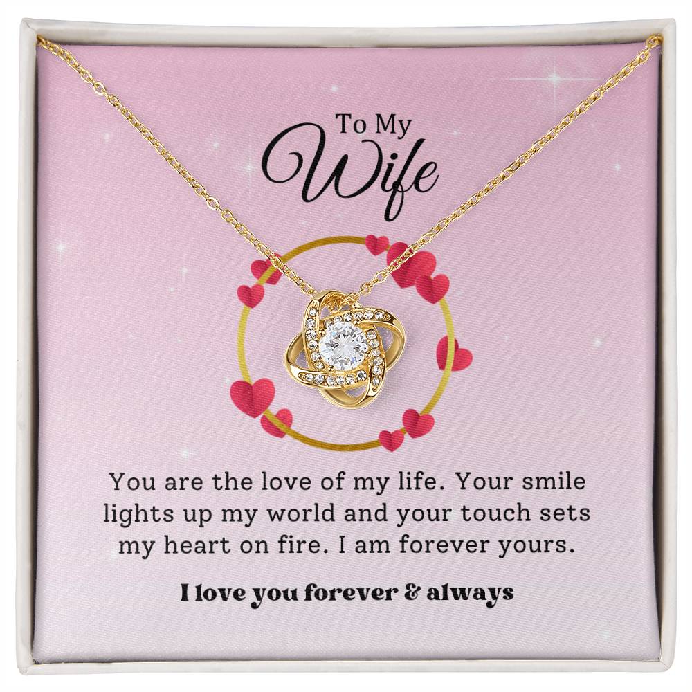 Wife Gifts - You are the love of my life. Your smile lights up my world and your touch sets my heart on fire.