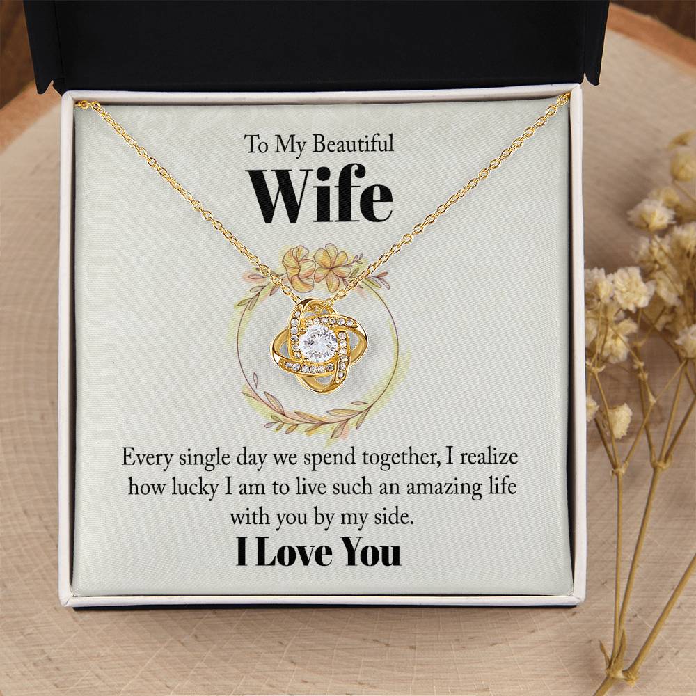 Wife Gifts - Every single day we spent together, I realize how lucky I am to live such an amazing life with you by my side