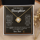 Love Knot Necklace, To Daughter, I Want You To Believe Deep In Your Heart That You Are Capable Of Achieving Anything You Put Your Mind To