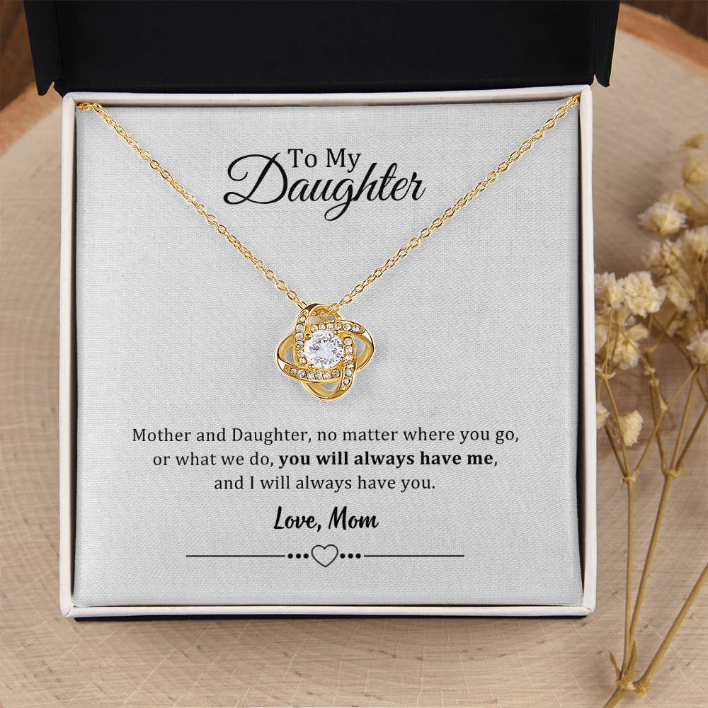 002 - TO DAUGHTER FROM MOM - LOVE KNOT NECKLACE