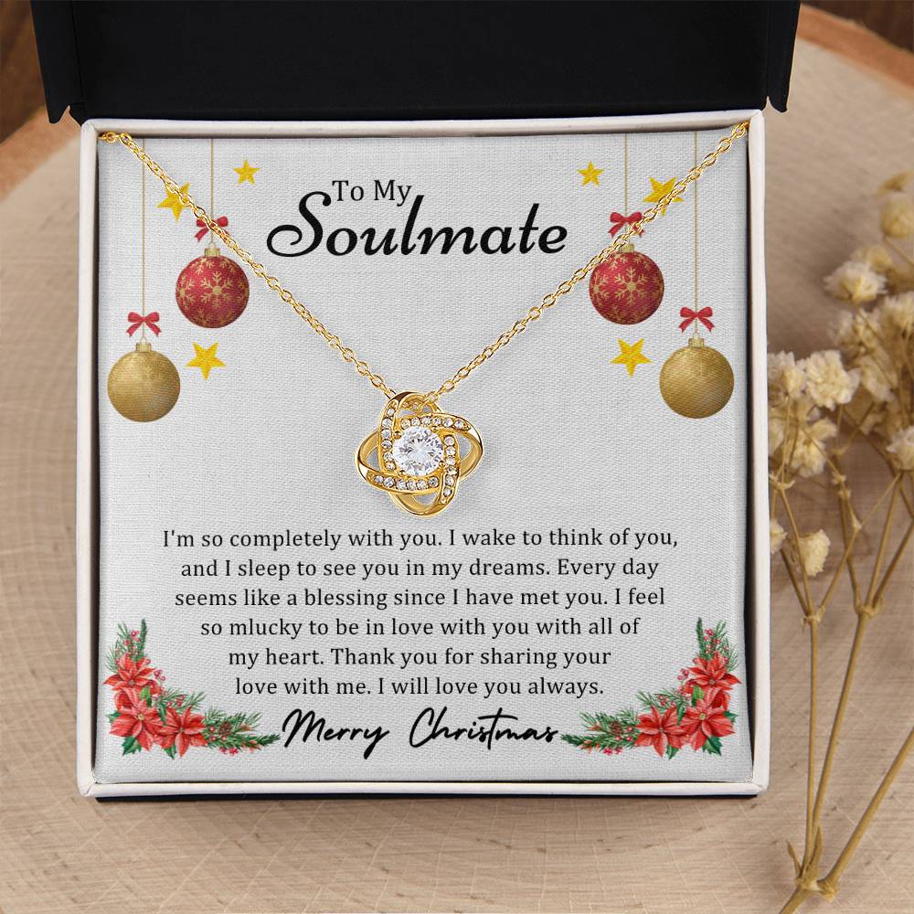 To Soulmate, Christmas Gifts, I'm So Completely With You, Love Knot Necklace