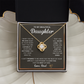 Love Knot Necklace, To Daughter, I Want You To Believe Deep In Your Heart That You Are Capable Of Achieving Anything You Put Your Mind To