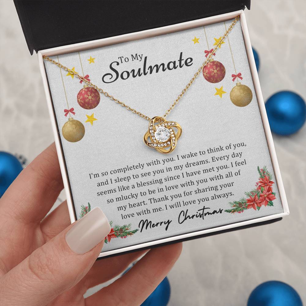 To Soulmate, Christmas Gifts, I'm So Completely With You, Love Knot Necklace