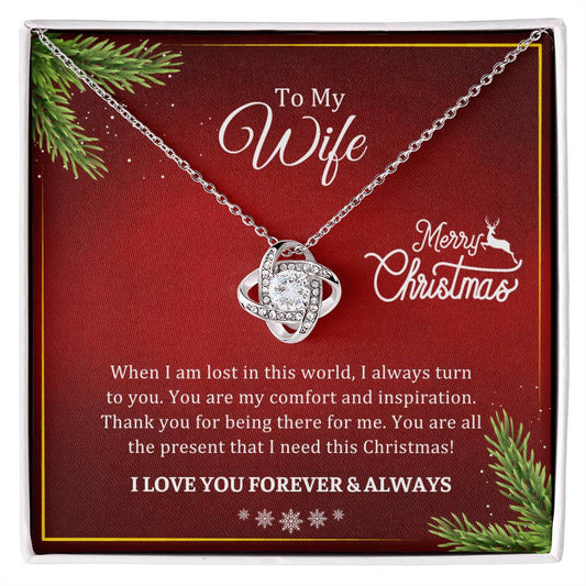 CHRISTMAS 002 - TO WIFE FROM HUSBAND - LOVE KNOT NECKLACE