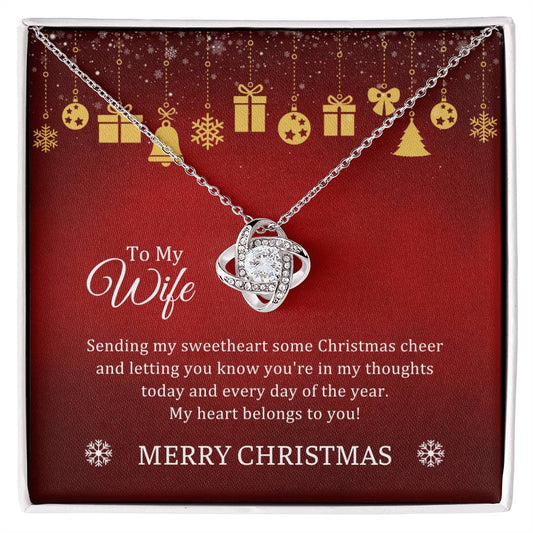 CHRISTMAS 001 - TO WIFE FROM HUSBAND - LOVE KNOT NECKLACE