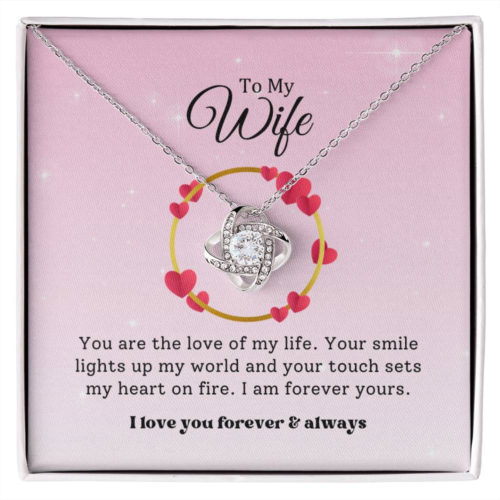 Wife Gifts - You are the love of my life. Your smile lights up my world and your touch sets my heart on fire.