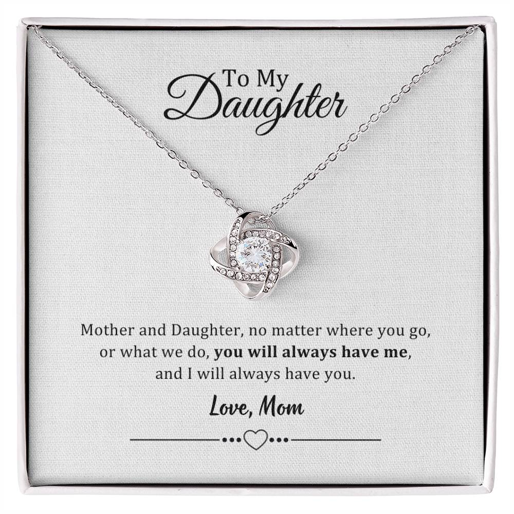 002 - TO DAUGHTER FROM MOM - LOVE KNOT NECKLACE