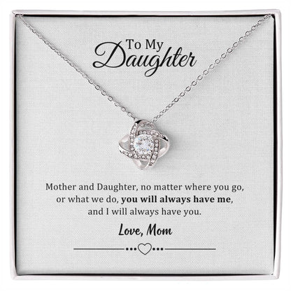 002 - TO DAUGHTER FROM MOM - LOVE KNOT NECKLACE