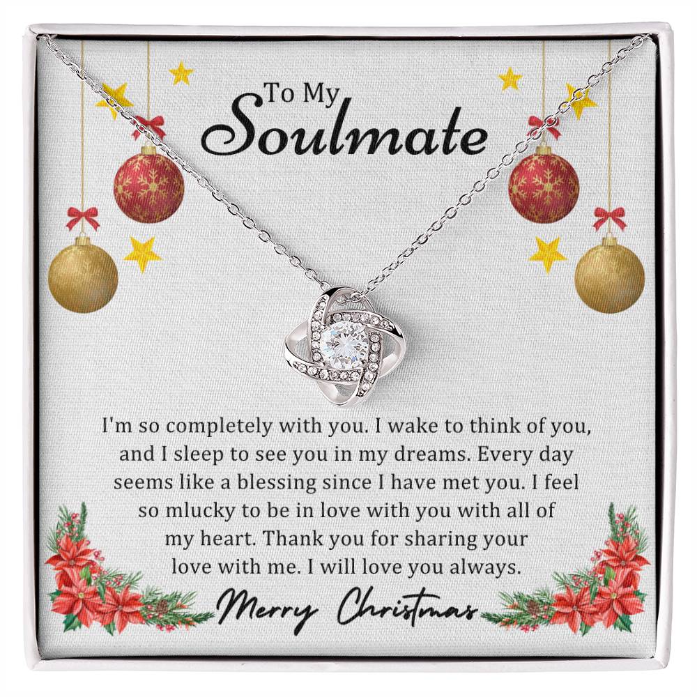 To Soulmate, Christmas Gifts, I'm So Completely With You, Love Knot Necklace