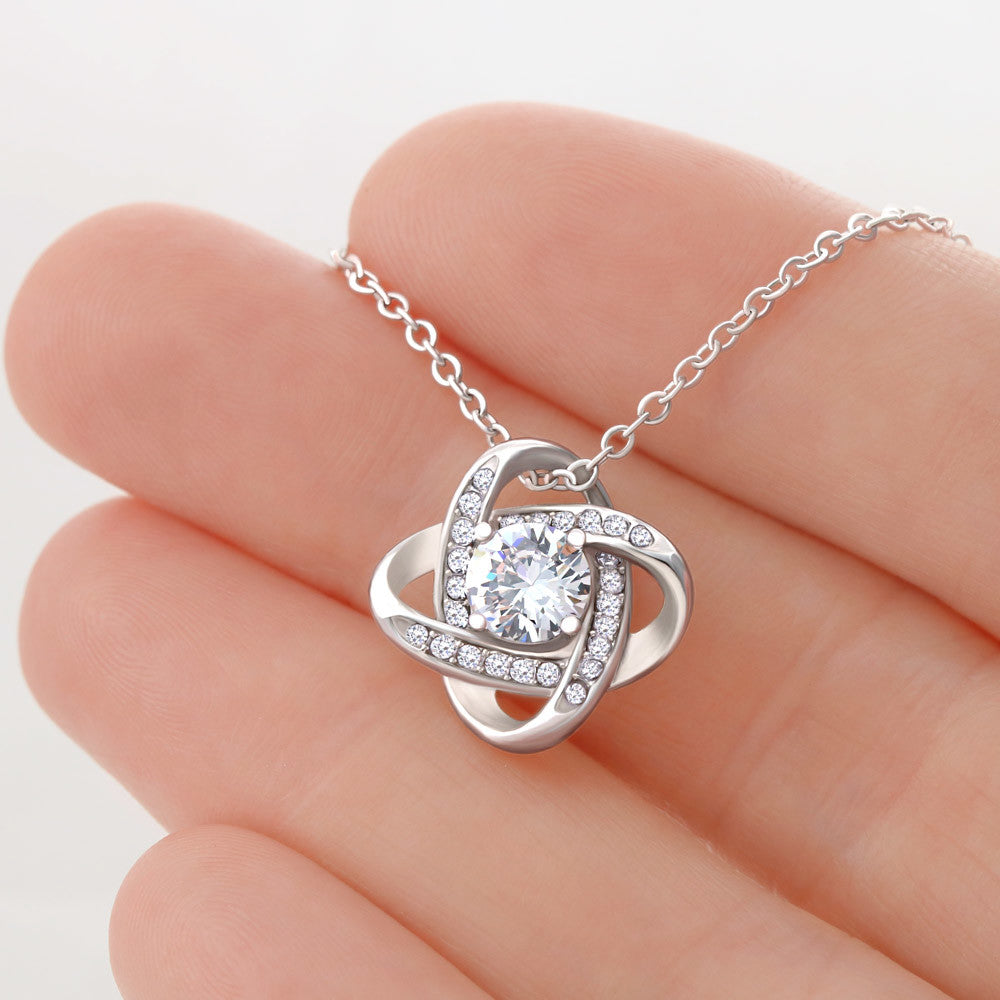 Love Knot Necklace, To Daughter, You'll always be my Baby Girl