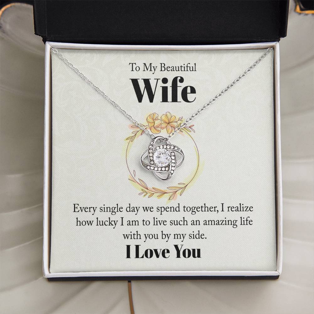 Wife Gifts - Every single day we spent together, I realize how lucky I am to live such an amazing life with you by my side