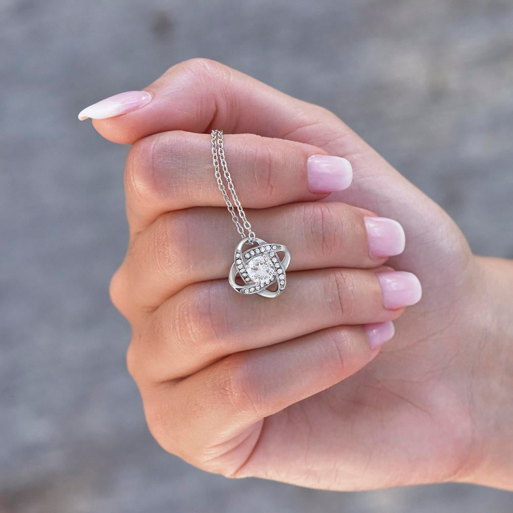 Love Knot Necklace, To Daughter, You'll always be my Baby Girl
