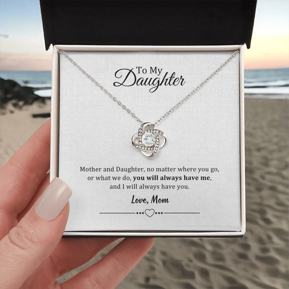 002 - TO DAUGHTER FROM MOM - LOVE KNOT NECKLACE