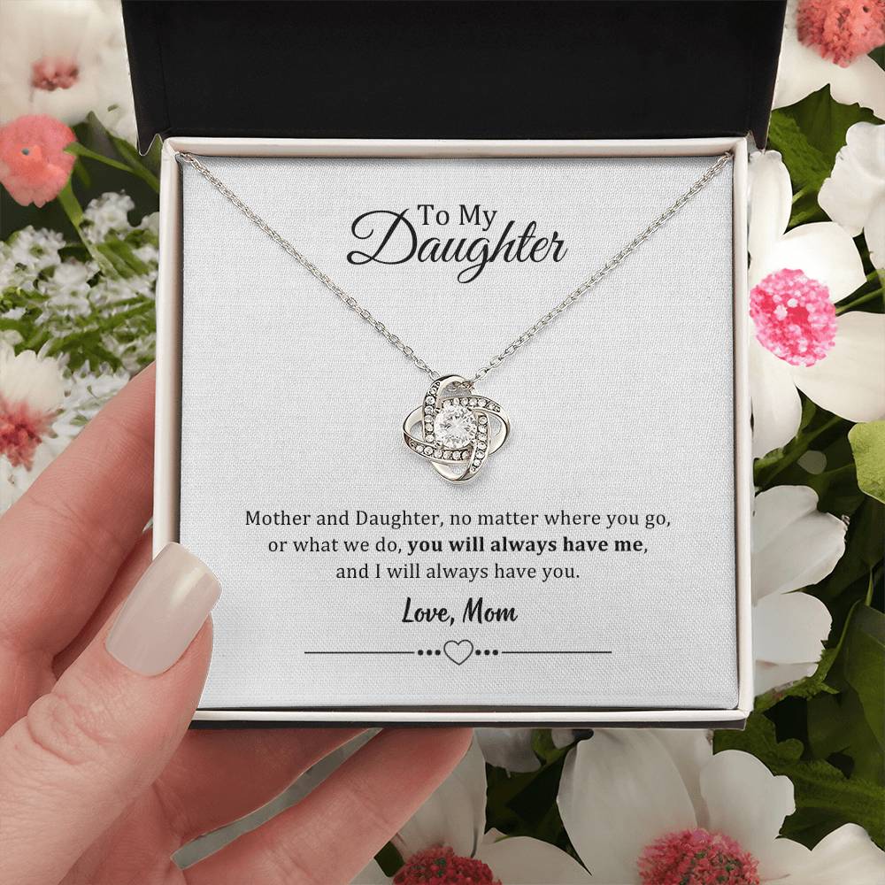 002 - TO DAUGHTER FROM MOM - LOVE KNOT NECKLACE