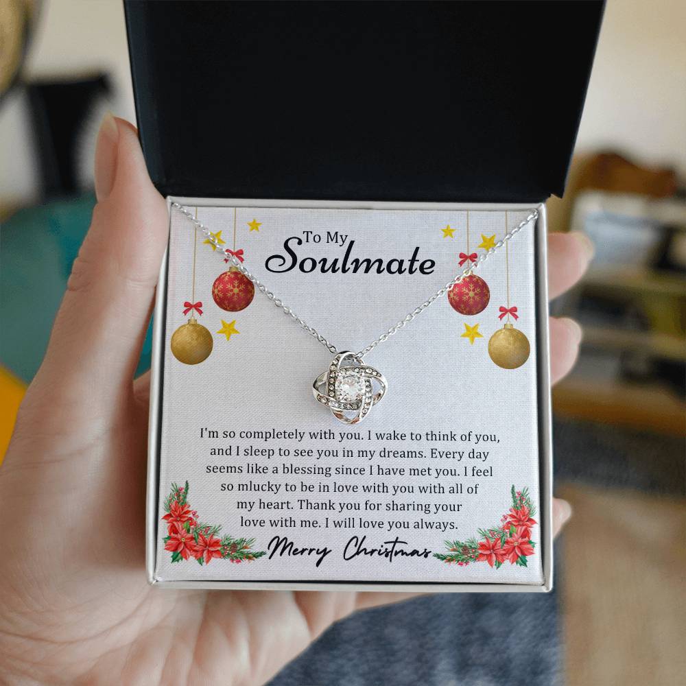 To Soulmate, Christmas Gifts, I'm So Completely With You, Love Knot Necklace