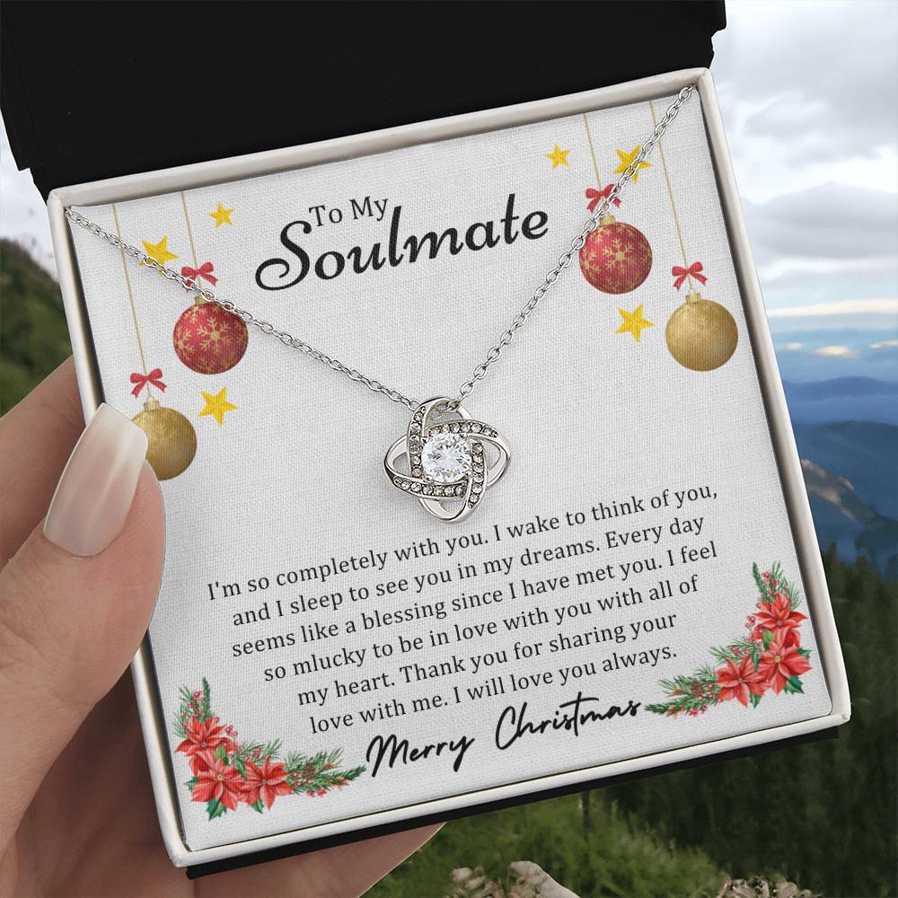 To Soulmate, Christmas Gifts, I'm So Completely With You, Love Knot Necklace