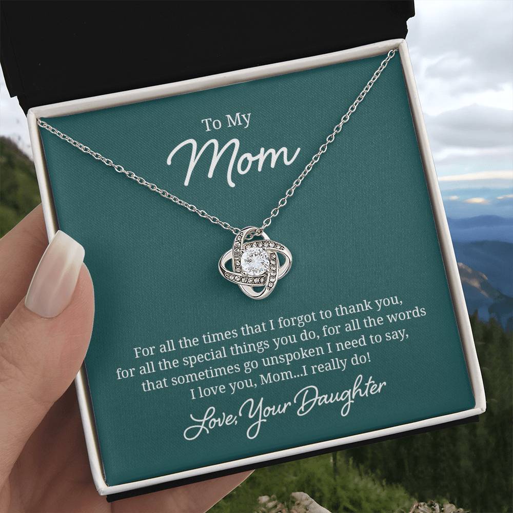 018 - TO MOM FROM DAUGHTER - LOVE KNOT NECKLACE