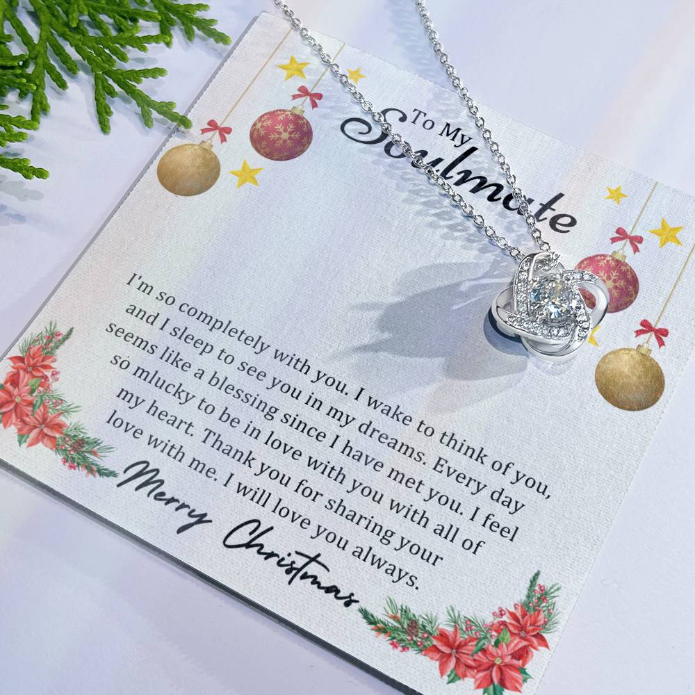 To Soulmate, Christmas Gifts, I'm So Completely With You, Love Knot Necklace