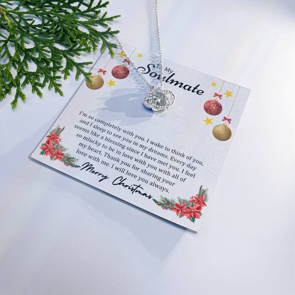 To Soulmate, Christmas Gifts, I'm So Completely With You, Love Knot Necklace