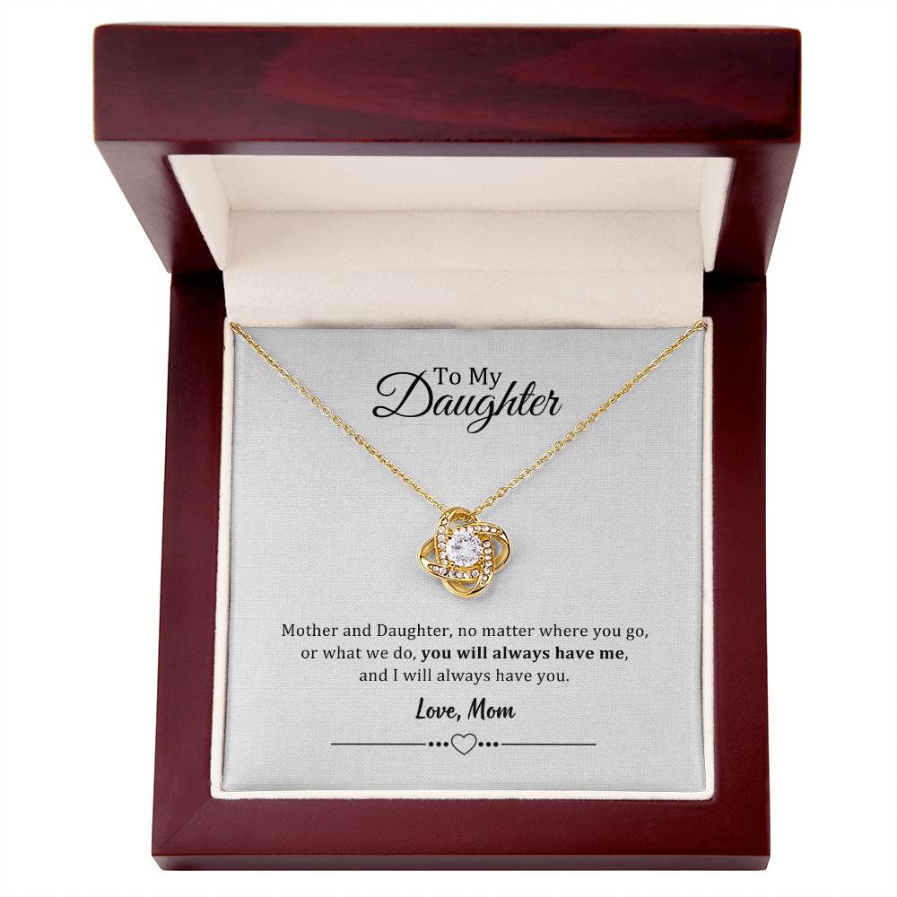 002 - TO DAUGHTER FROM MOM - LOVE KNOT NECKLACE