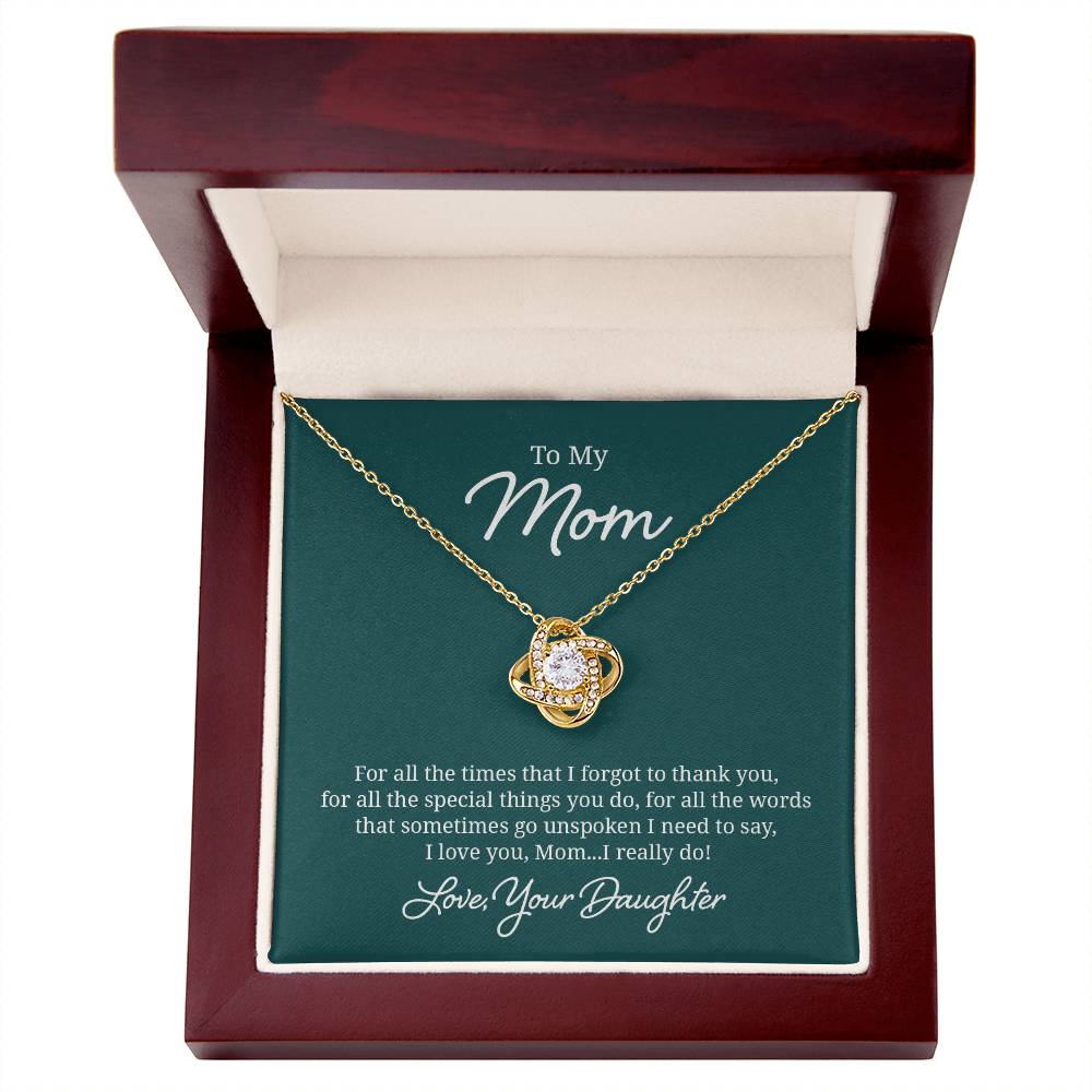 018 - TO MOM FROM DAUGHTER - LOVE KNOT NECKLACE