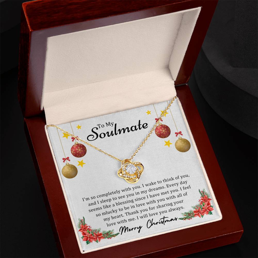 To Soulmate, Christmas Gifts, I'm So Completely With You, Love Knot Necklace