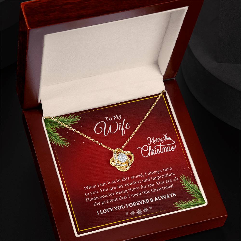 CHRISTMAS 002 - TO WIFE FROM HUSBAND - LOVE KNOT NECKLACE