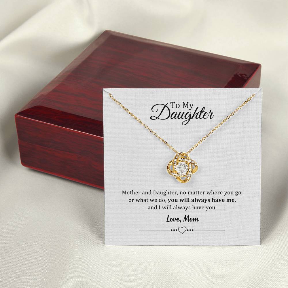 002 - TO DAUGHTER FROM MOM - LOVE KNOT NECKLACE