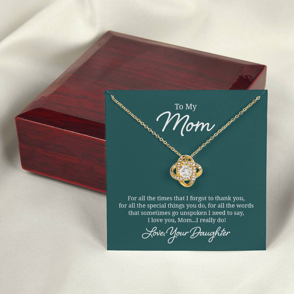 018 - TO MOM FROM DAUGHTER - LOVE KNOT NECKLACE