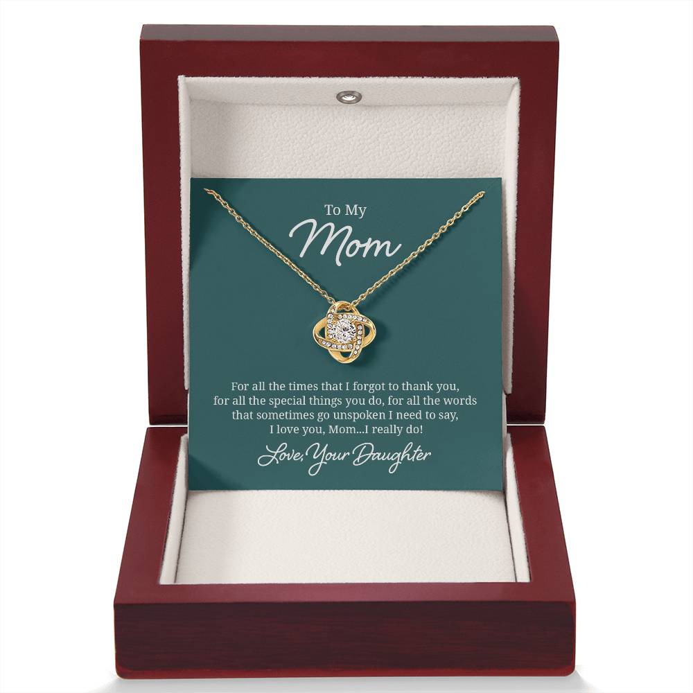 018 - TO MOM FROM DAUGHTER - LOVE KNOT NECKLACE