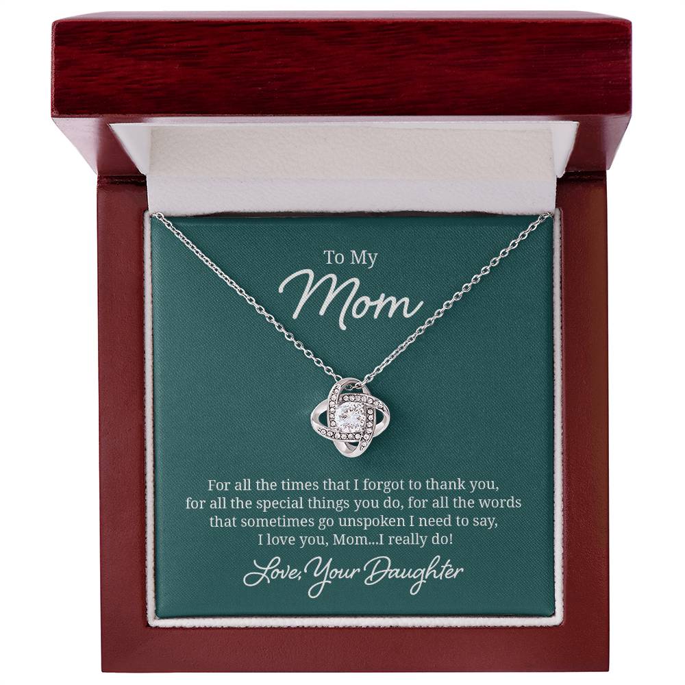 018 - TO MOM FROM DAUGHTER - LOVE KNOT NECKLACE