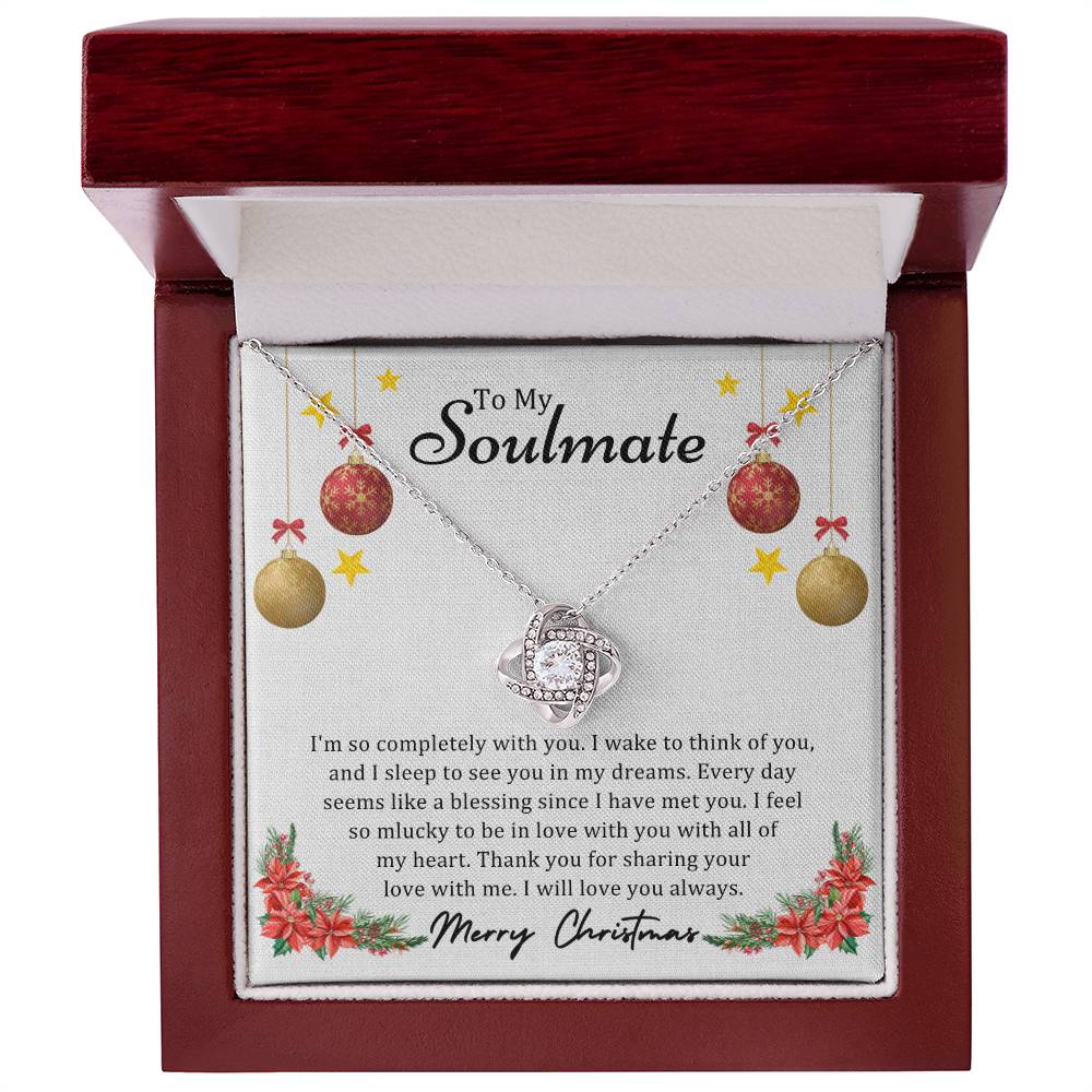 To Soulmate, Christmas Gifts, I'm So Completely With You, Love Knot Necklace