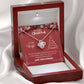 The best of all gifts around the Christmas tree is the presence of you, Love Knot Necklace