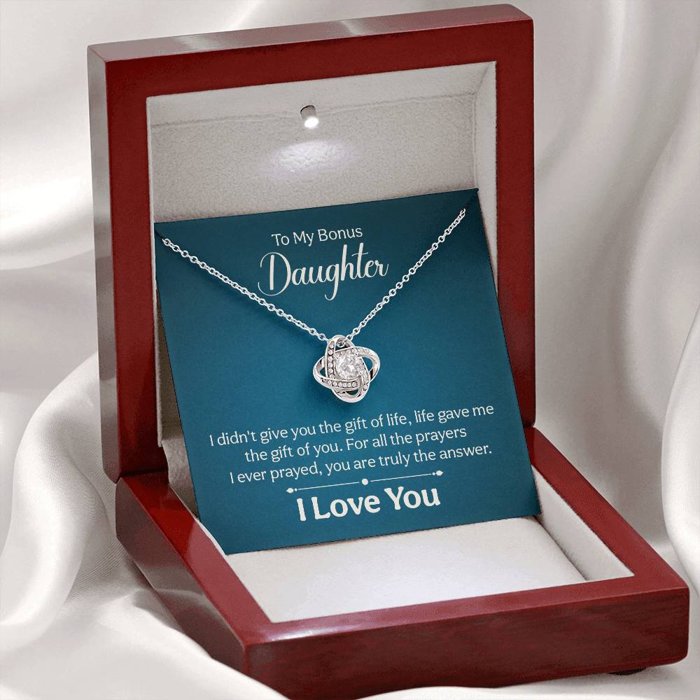 016 - TO BONUS DAUGHTER - LOVE KNOT NECKLACE