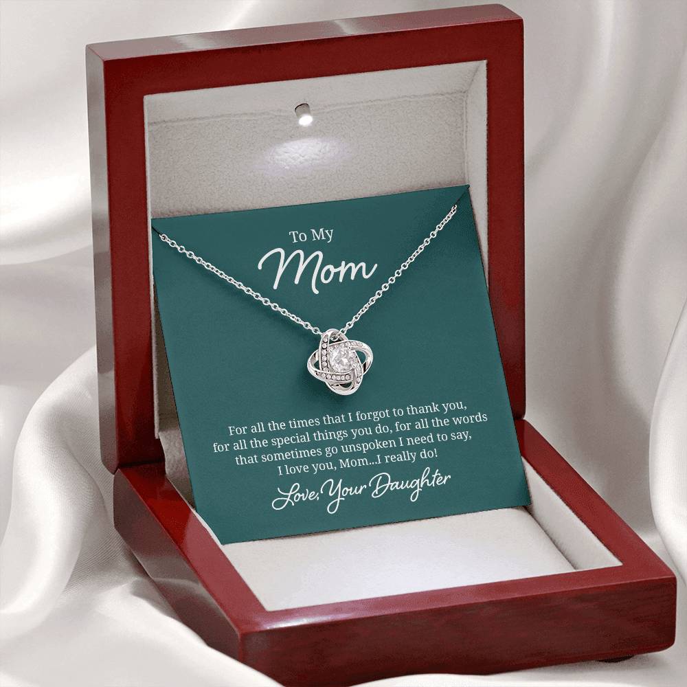 018 - TO MOM FROM DAUGHTER - LOVE KNOT NECKLACE