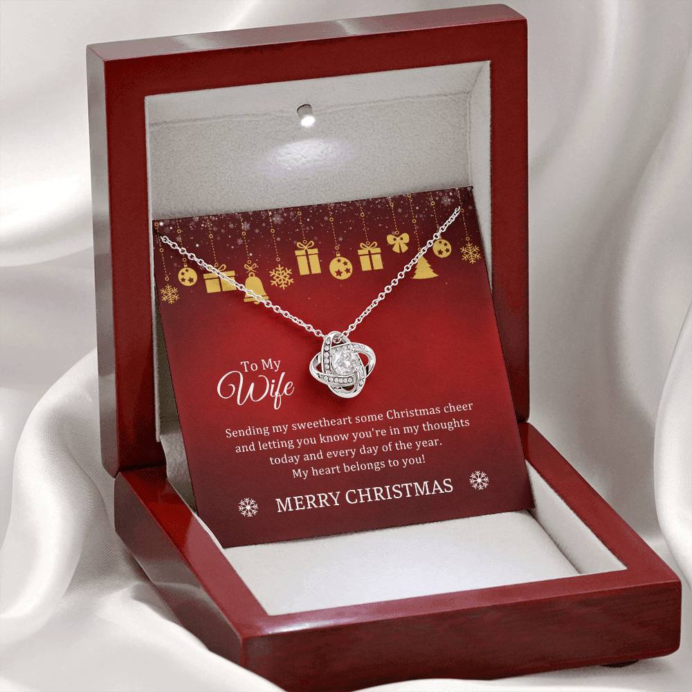 CHRISTMAS 001 - TO WIFE FROM HUSBAND - LOVE KNOT NECKLACE