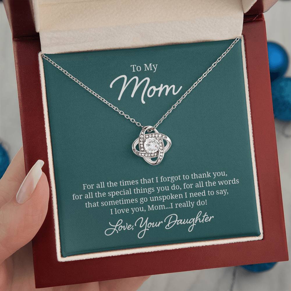 018 - TO MOM FROM DAUGHTER - LOVE KNOT NECKLACE