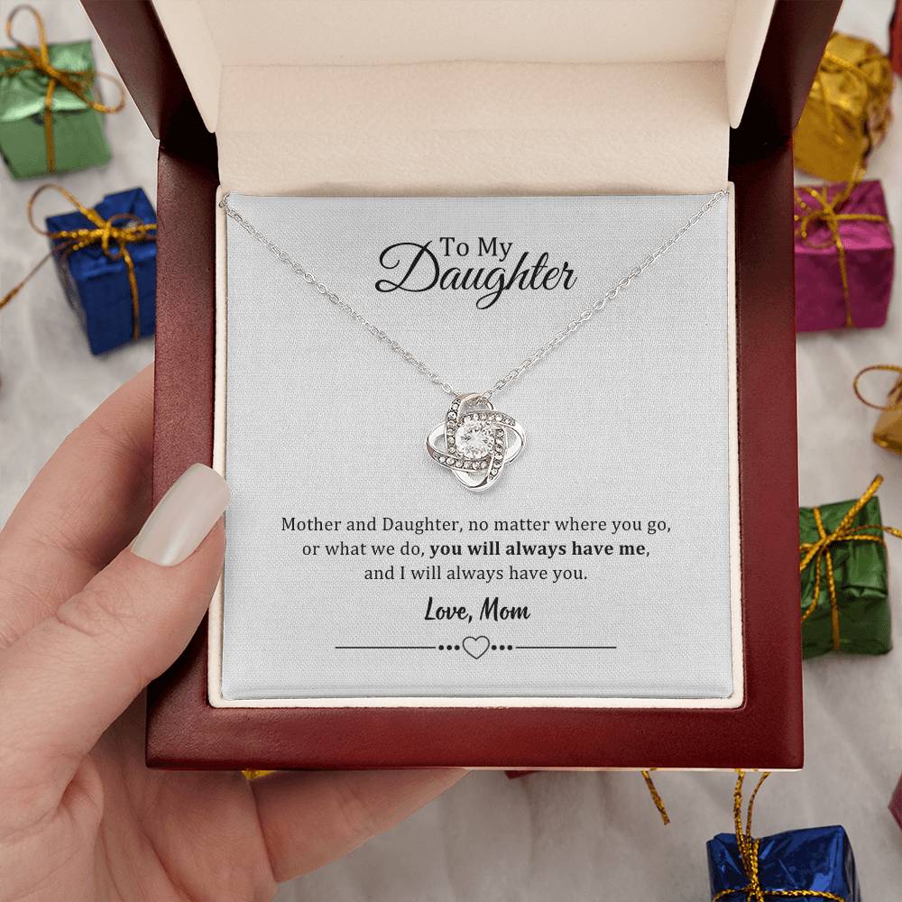 002 - TO DAUGHTER FROM MOM - LOVE KNOT NECKLACE