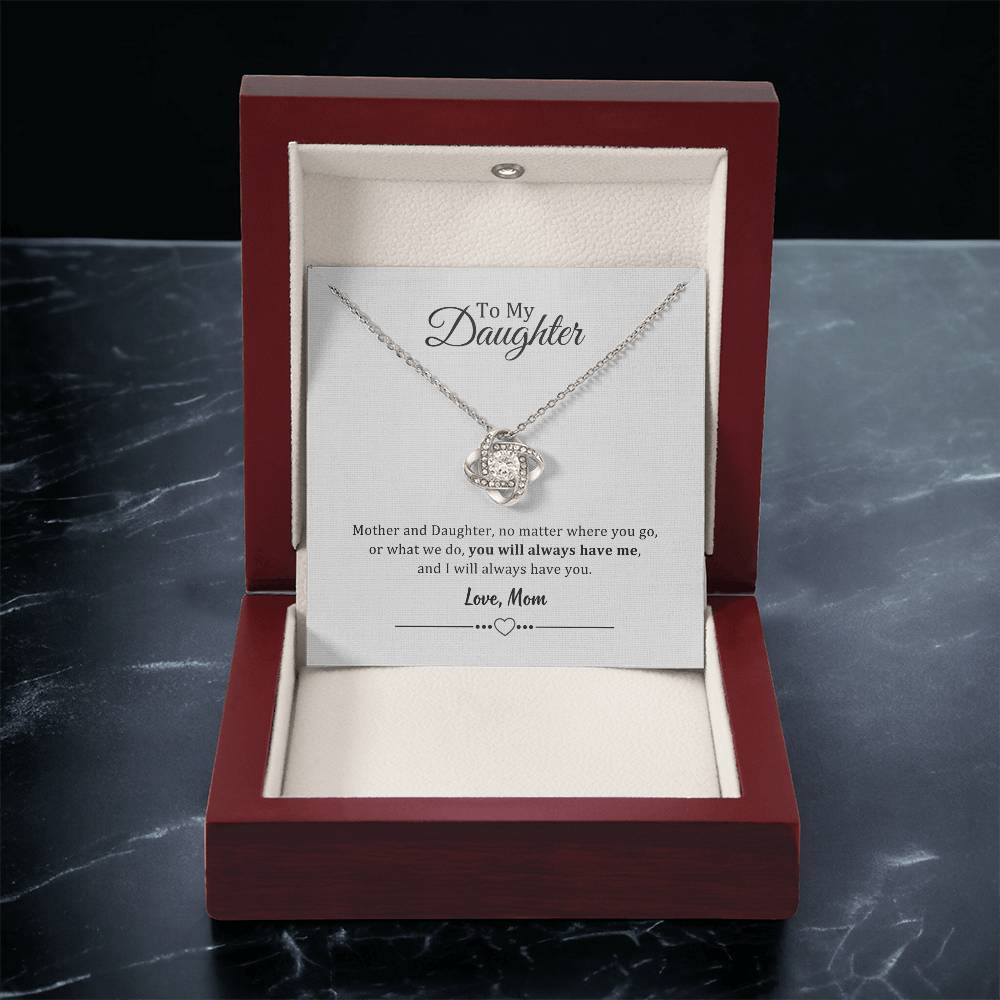 002 - TO DAUGHTER FROM MOM - LOVE KNOT NECKLACE