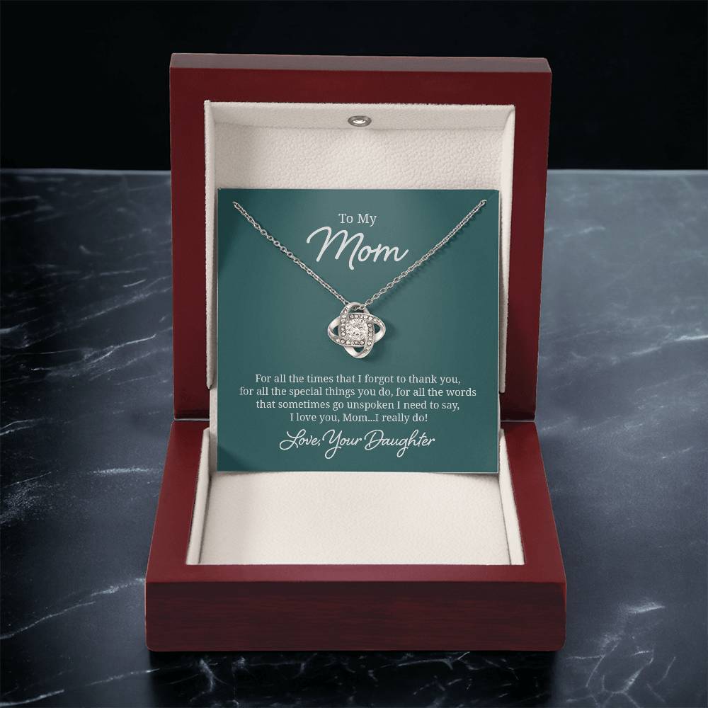 018 - TO MOM FROM DAUGHTER - LOVE KNOT NECKLACE