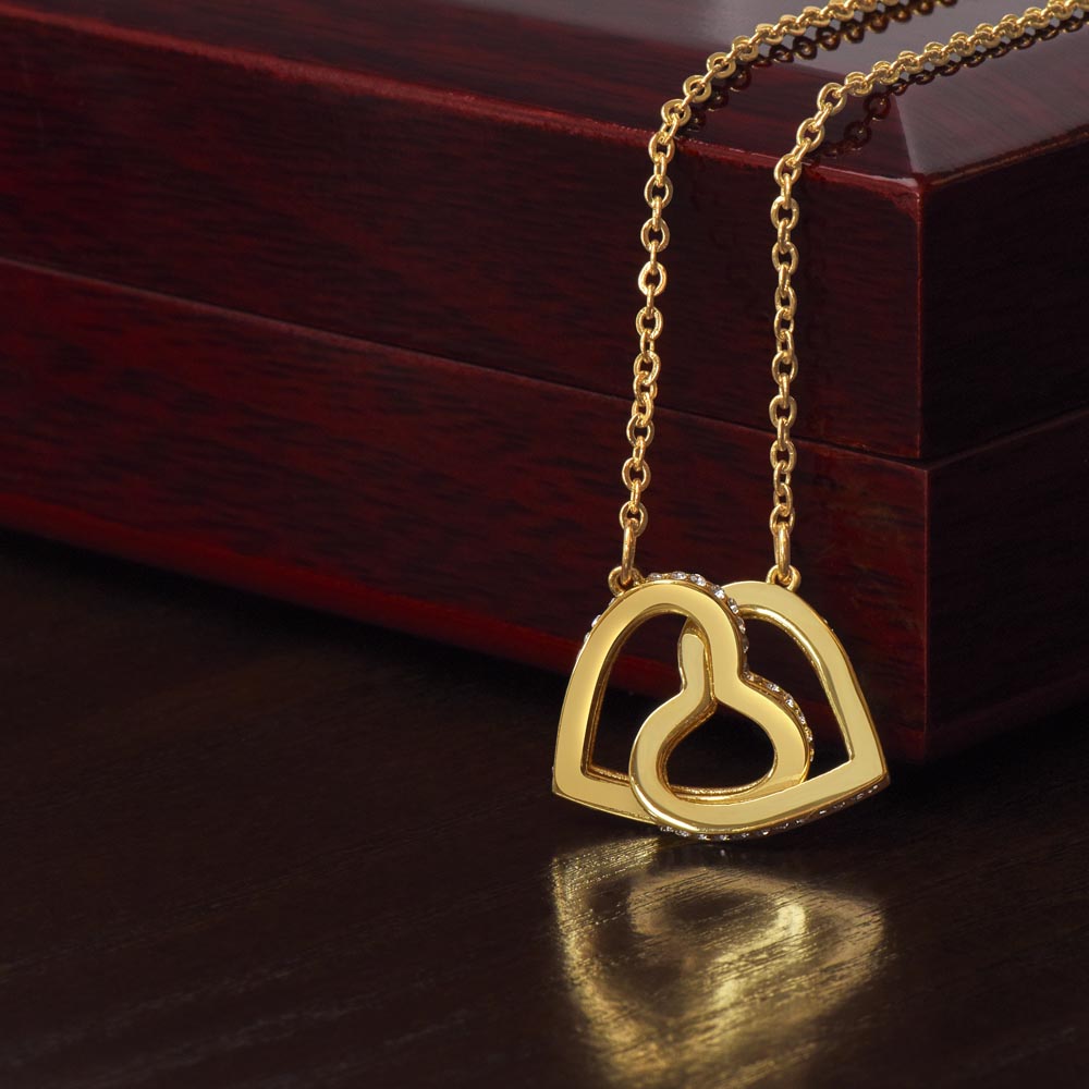 To Soulmate, Christmas Gifts, I'm So Completely With You, Interlocking Hearts Necklace