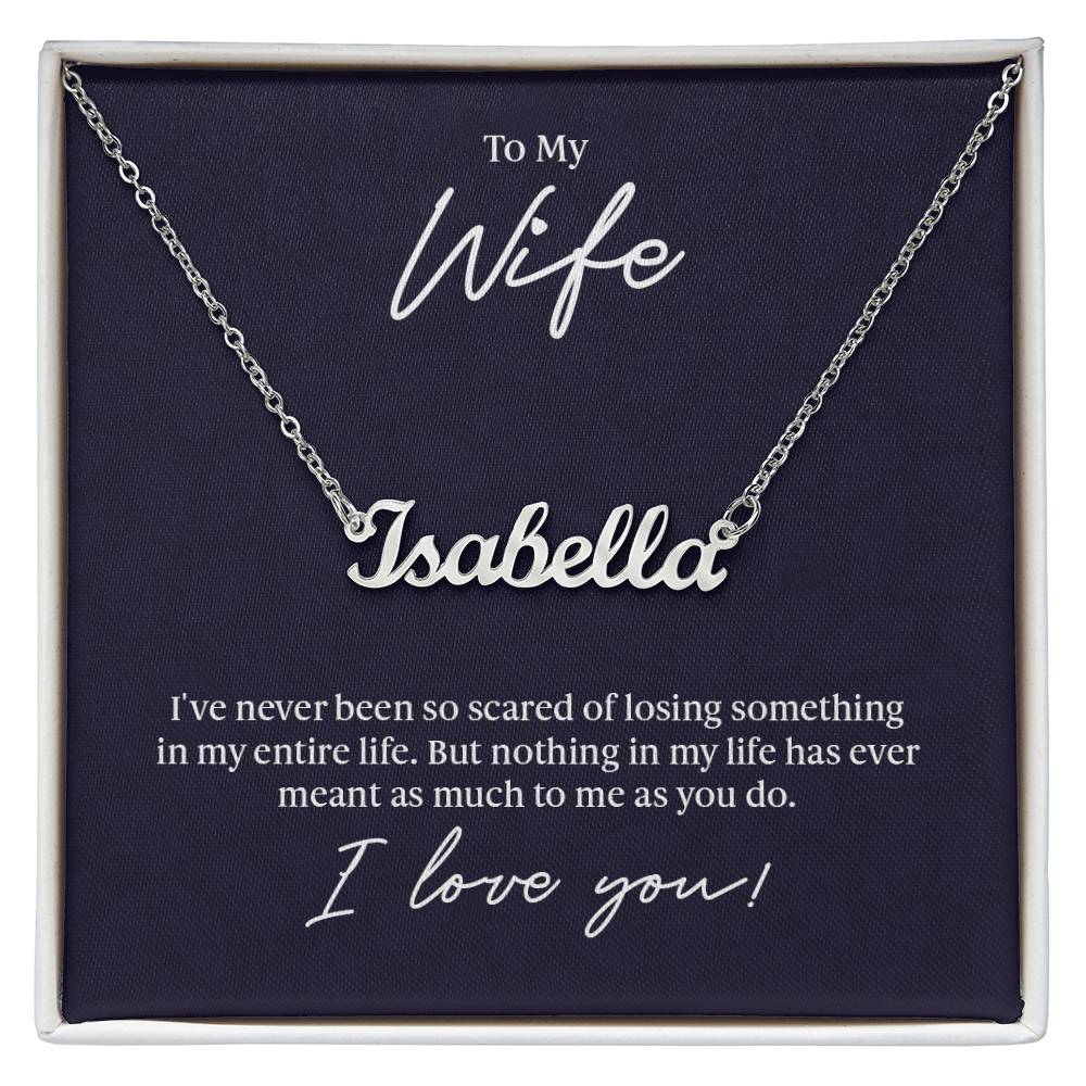 017 - TO WIFE - CUSTOM NAME NECKLACE